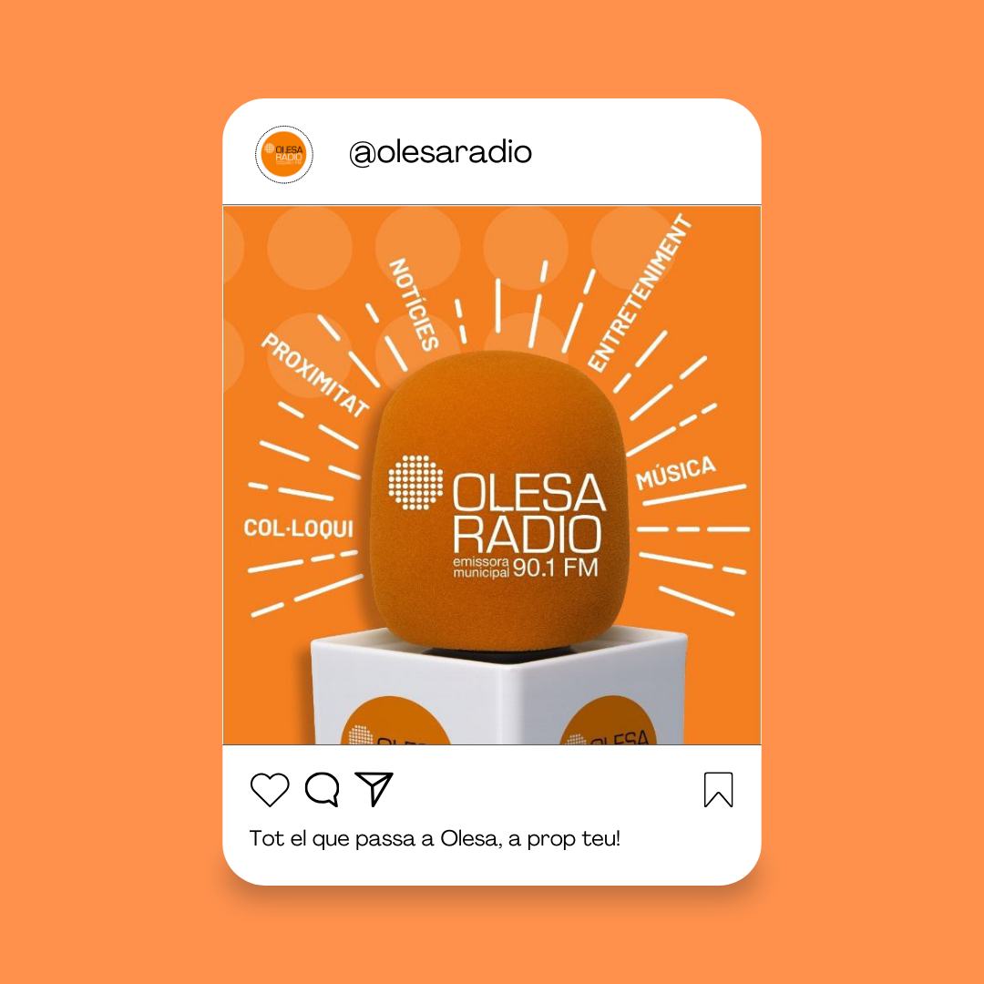 Imatge promocional del nou Instagram d'Olesa Ràdio