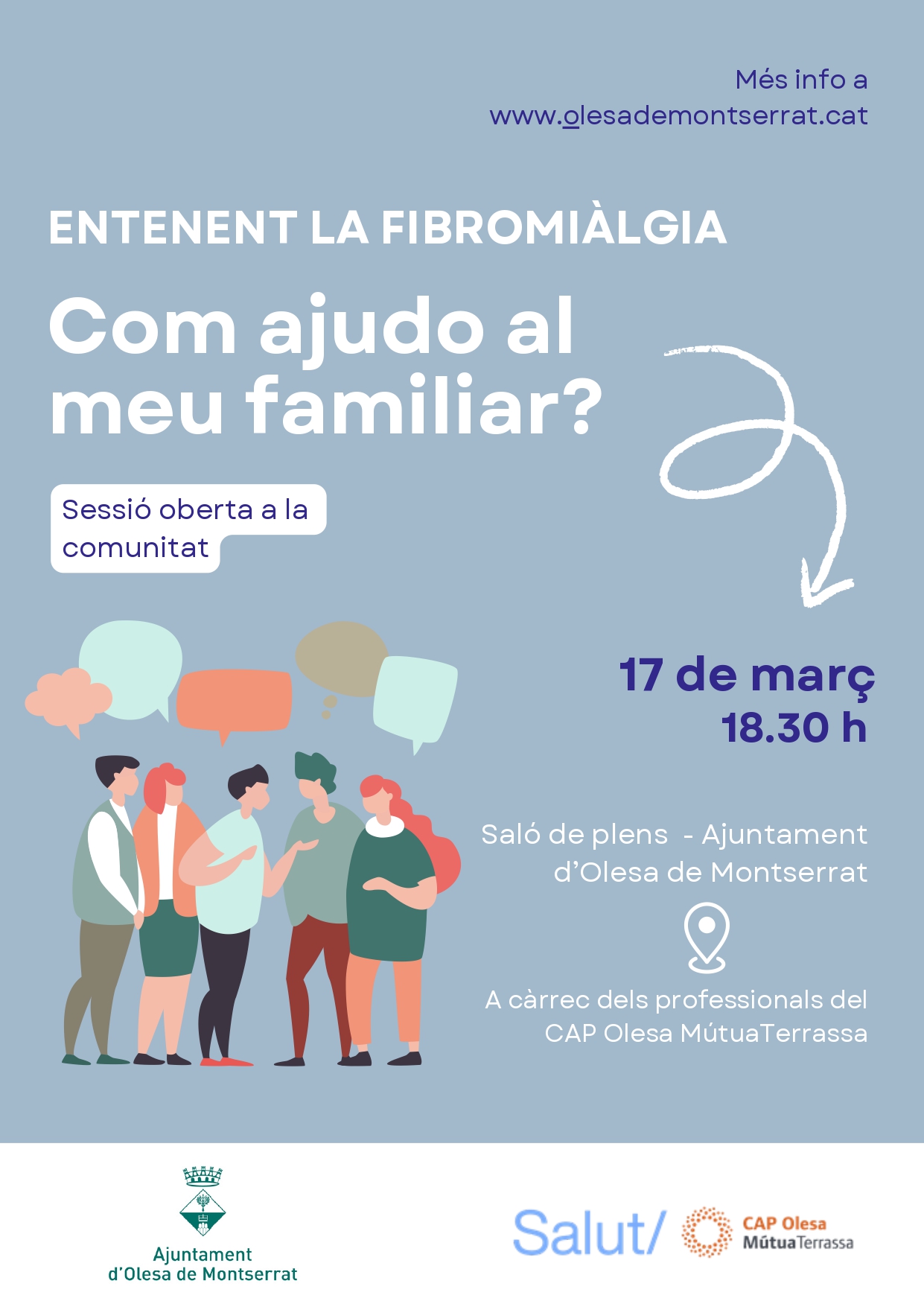 Cartell de la xerrada sobre fibromialgia de març de 2025