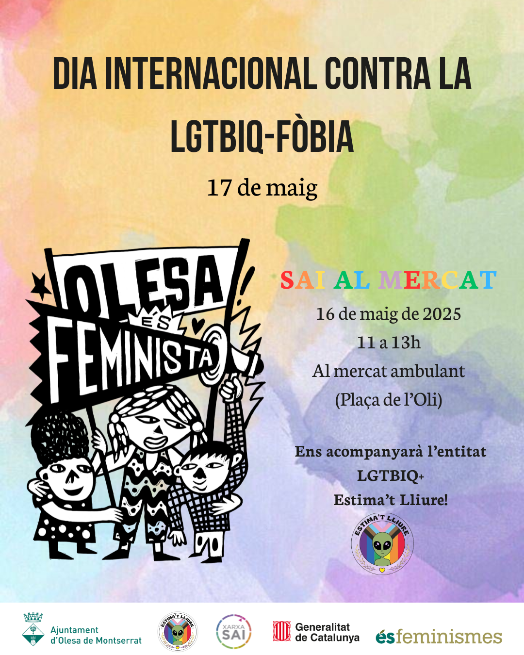 Cartell del Dia internacional contra la lgtbiq-fòbia 2025