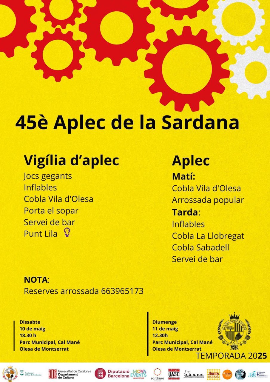 Cartell de 45e Aplec de la Sardana d'Olesa Sardanista