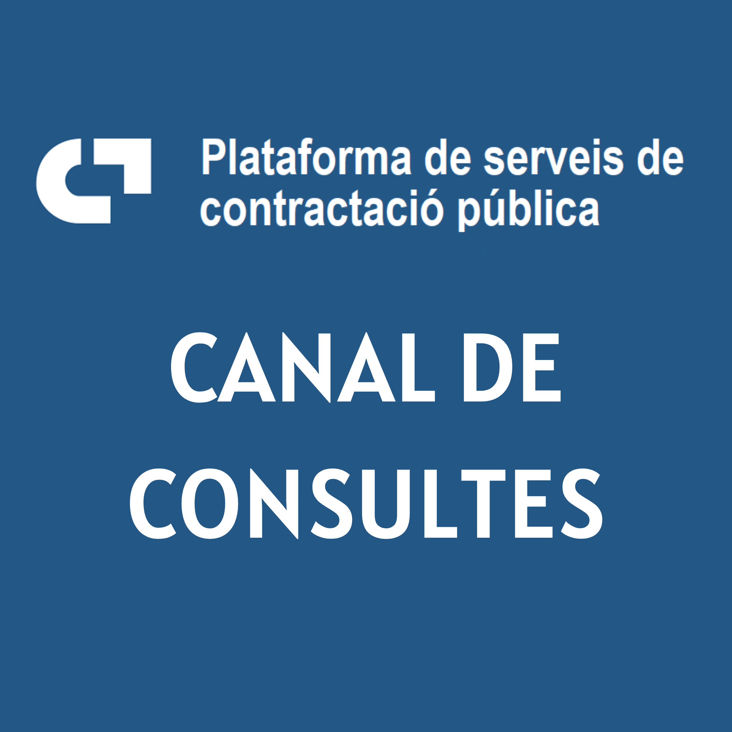 Bàner Canal de consultes Contractació pública