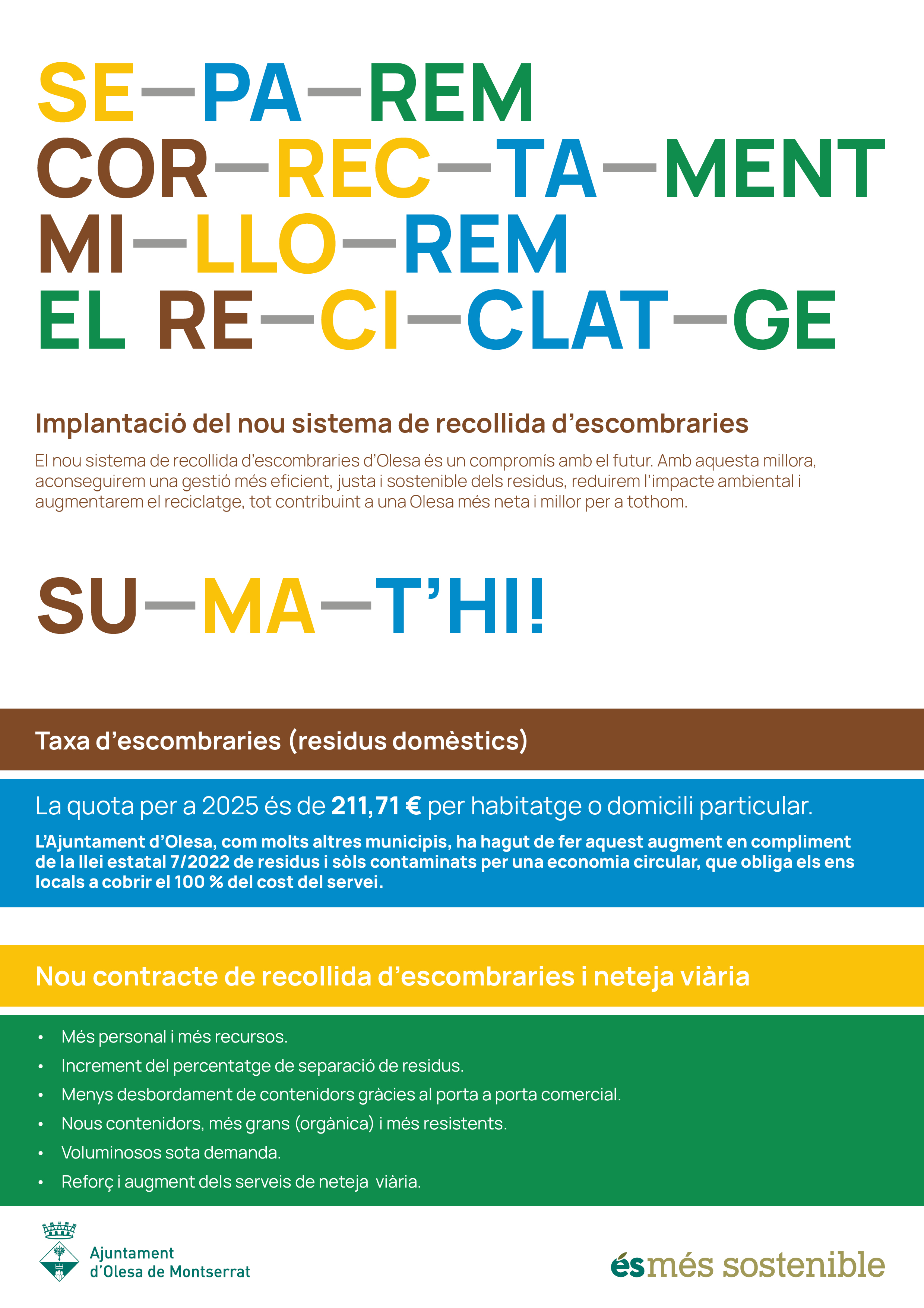 Nou contracte escombraries